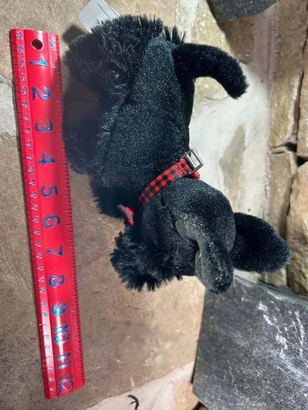 Our Generation Black Terrier Dog red collar